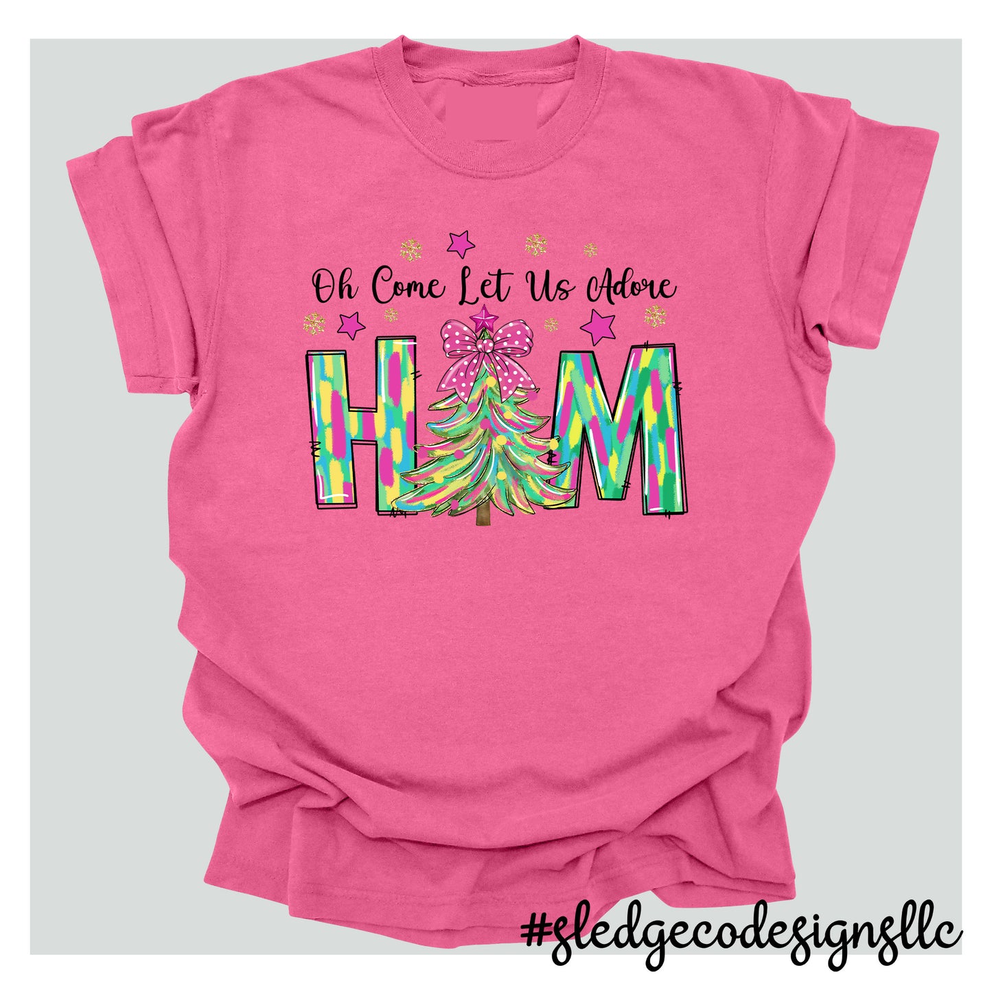 OH COME LET US ADORE HIM | CHRISTMAS | Custom Unisex TSHIRT