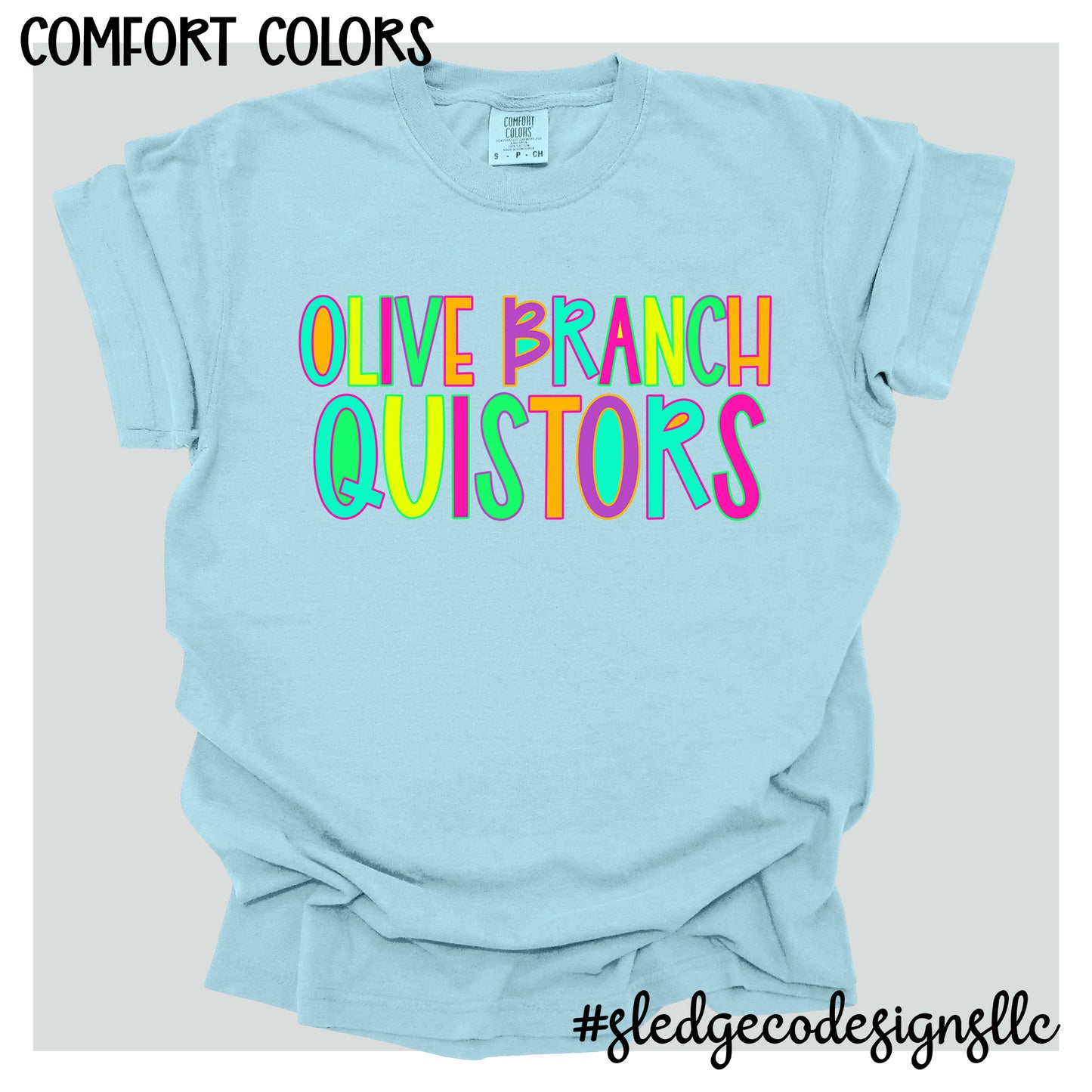 OLIVE BRANCH QUISTORS | NEON | Comfort Colors Custom Unisex Tshirt