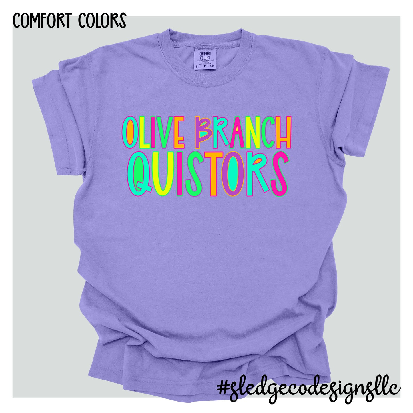 OLIVE BRANCH QUISTORS | NEON | Comfort Colors Custom Unisex Tshirt