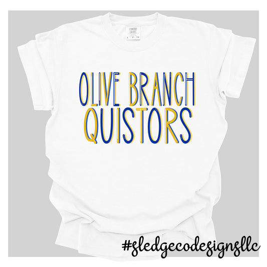 OLIVE BRANCH QUISTORS | LETTERED |  Custom Unisex Tshirt