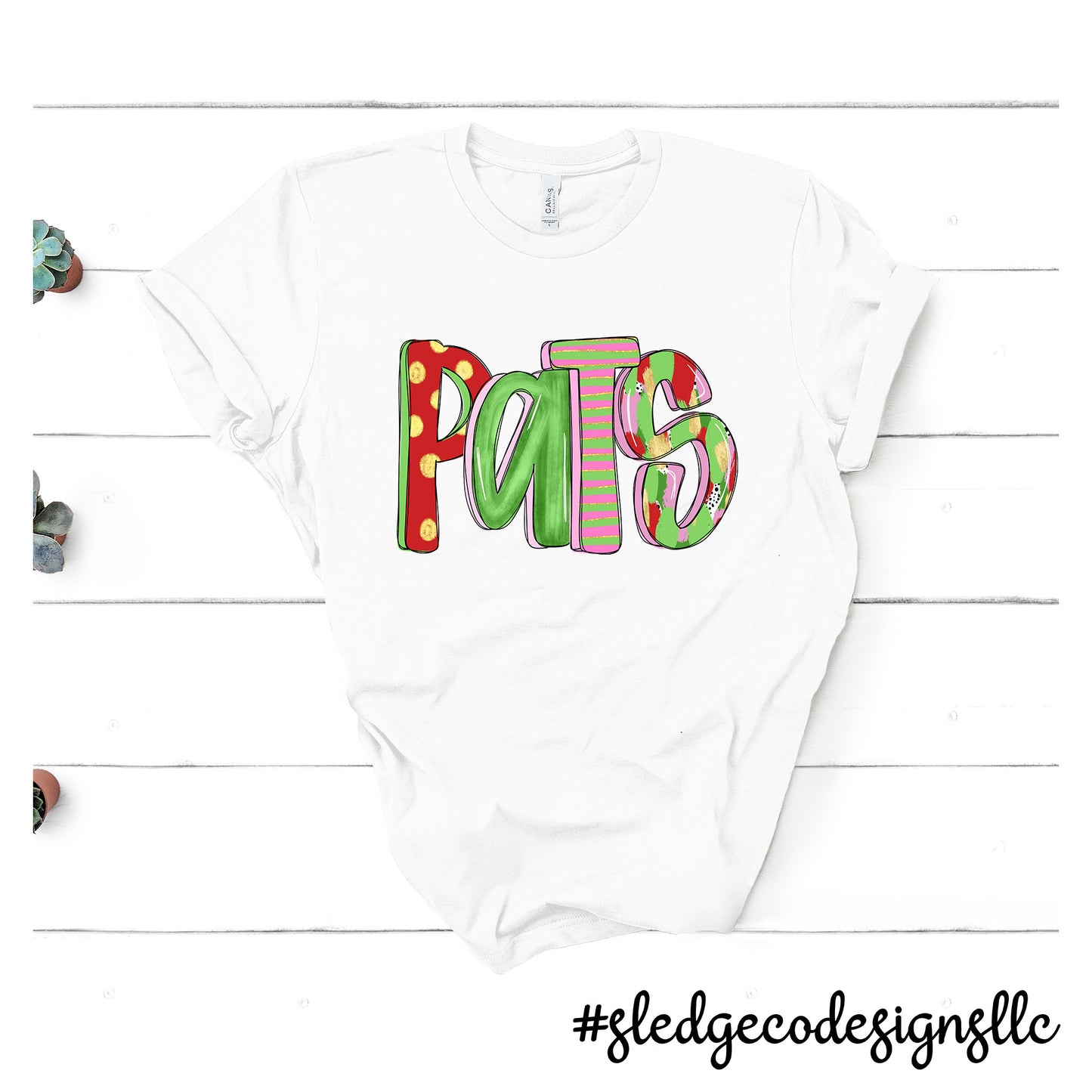 PATS AKA PATRIOTS SPIRITWEAR | CHRISTMAS DOODLE | Custom Unisex Tshirt