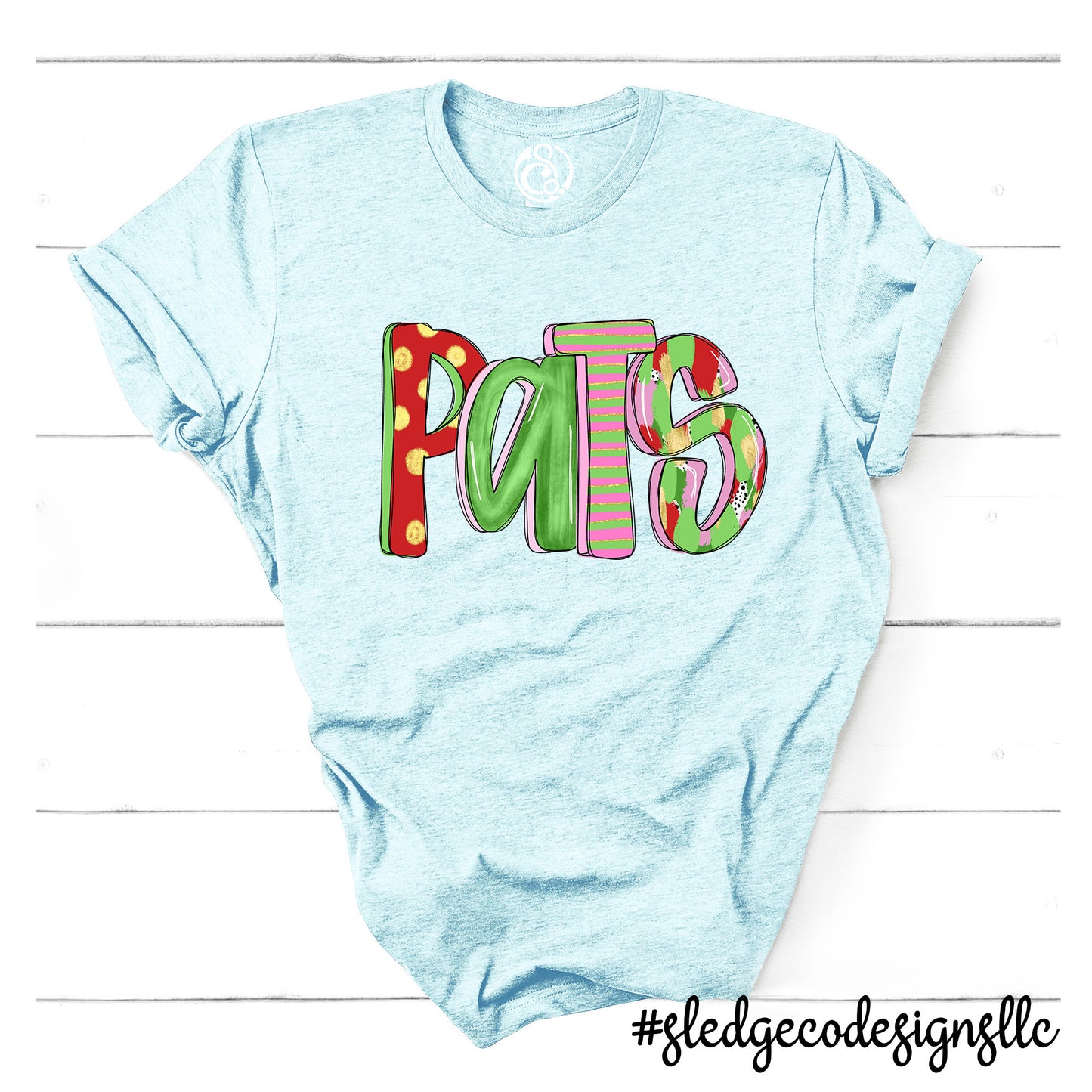 PATS AKA PATRIOTS SPIRITWEAR | CHRISTMAS DOODLE | Custom Unisex Tshirt