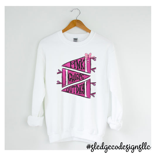 MAGNOLIA HEIGHTS CHIEFS | PENNANT FLAGS | PINK OUT DAY | CUSTOM SWEATSHIRT