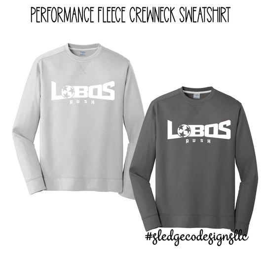 NORTH DELTA GREEN WAVES FALL DOODLE | Performance Fleece Crewneck Sweatshirt