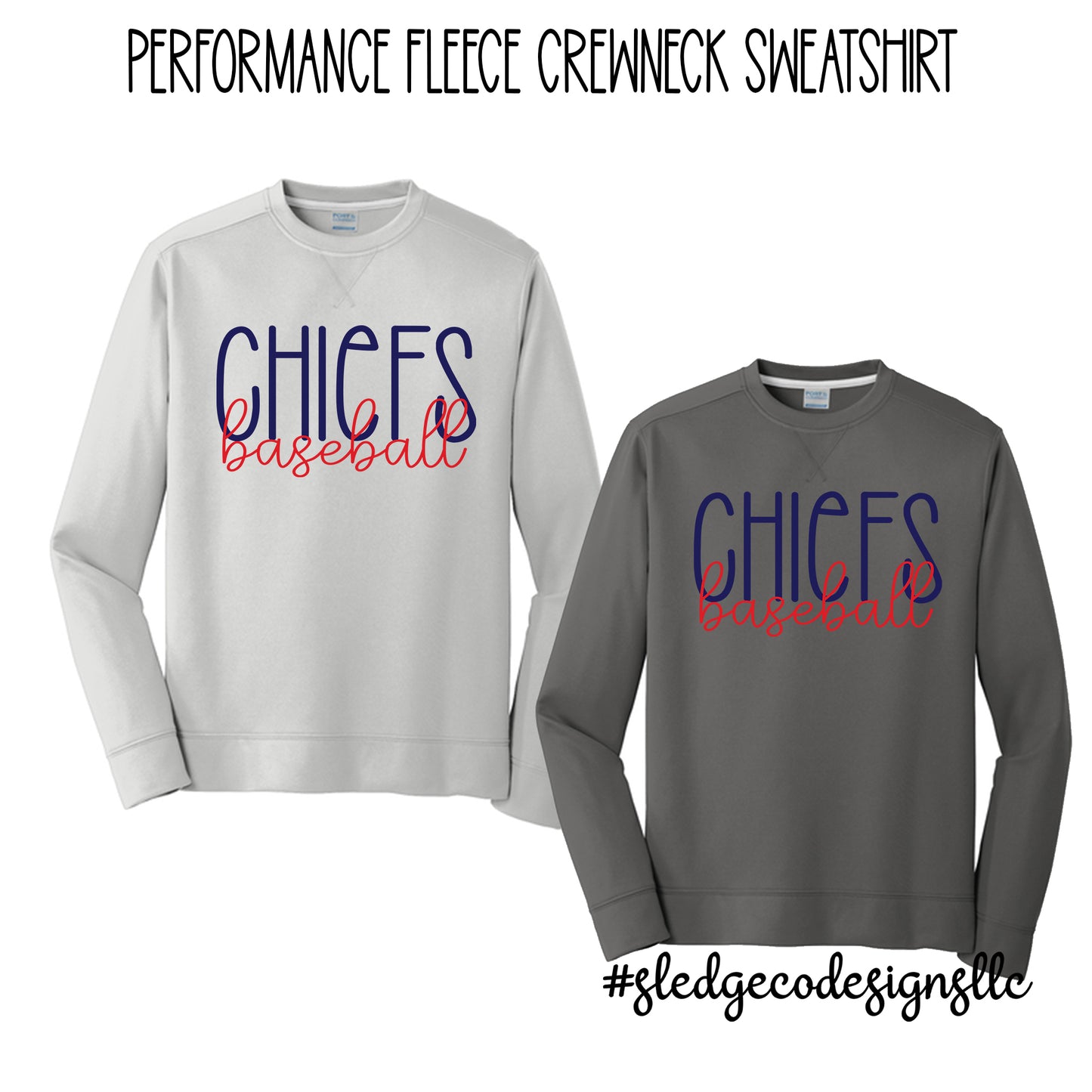 CHIEFS BASEBALL | DUO |  Performance Fleece Crewneck Sweatshirt