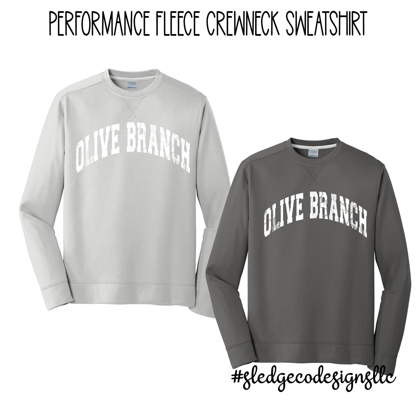 OLIVE BRANCH | Performance Fleece Crewneck Sweatshirt