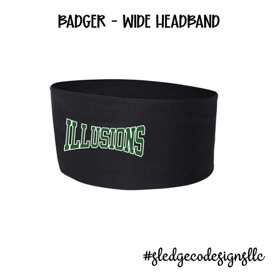 ILLUSIONS SOFTBALL | LOGO | Badger - Wide Headband