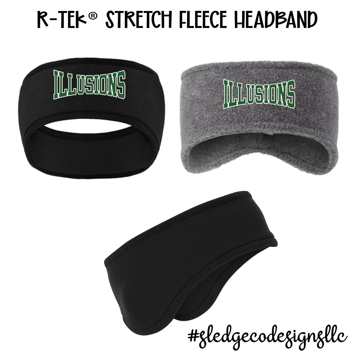 Illusions Softball | LOGO | Stretch Fleece Headband