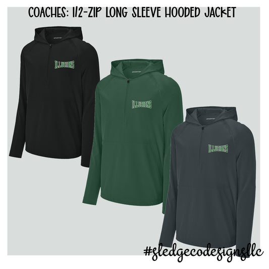 COACHES:  Illusions Softball  | LOGO |  Repeat 1/2-Zip Long Sleeve Hooded Jacket