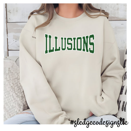 Illusions Softball | SAND LOGO | CUSTOM UNISEX SWEATSHIRT