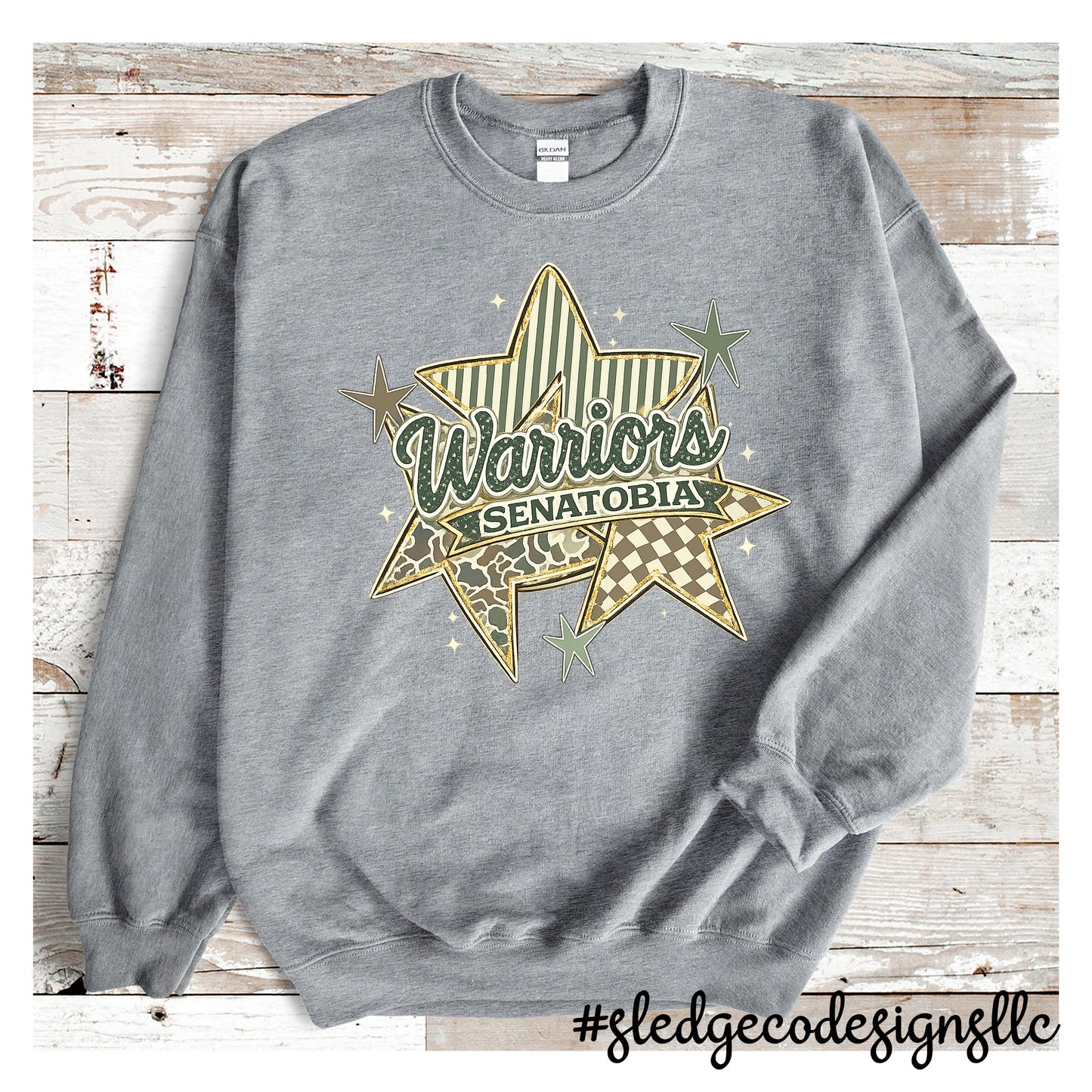 Senatobia Warriors | Vintage Star | Custom Unisex Sweatshirt