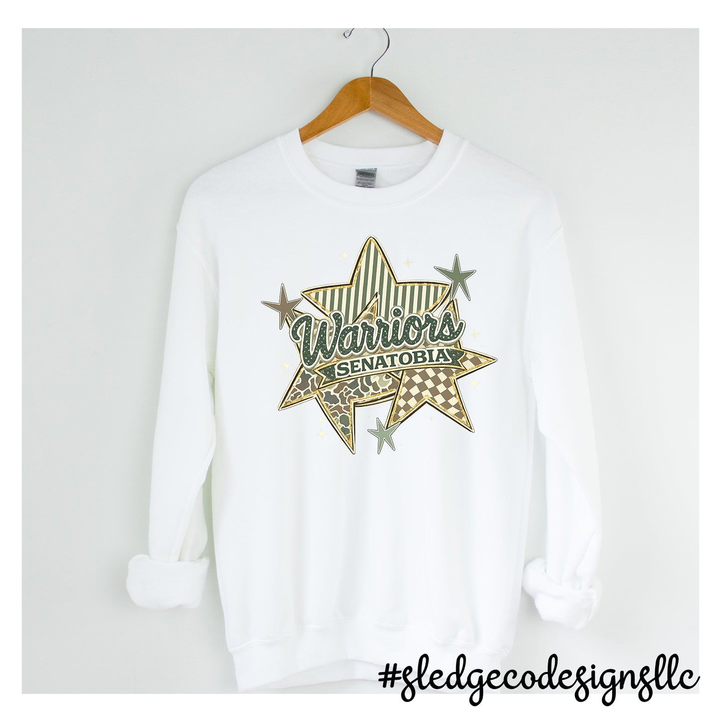 Senatobia Warriors | Vintage Star | Custom Unisex Sweatshirt