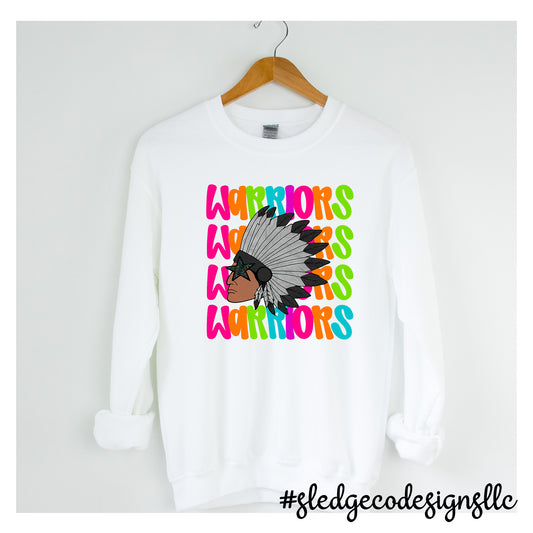 Senatobia Warriors | NEON SPIRIT SWEATSHIRT | Custom Unisex Sweatshirt