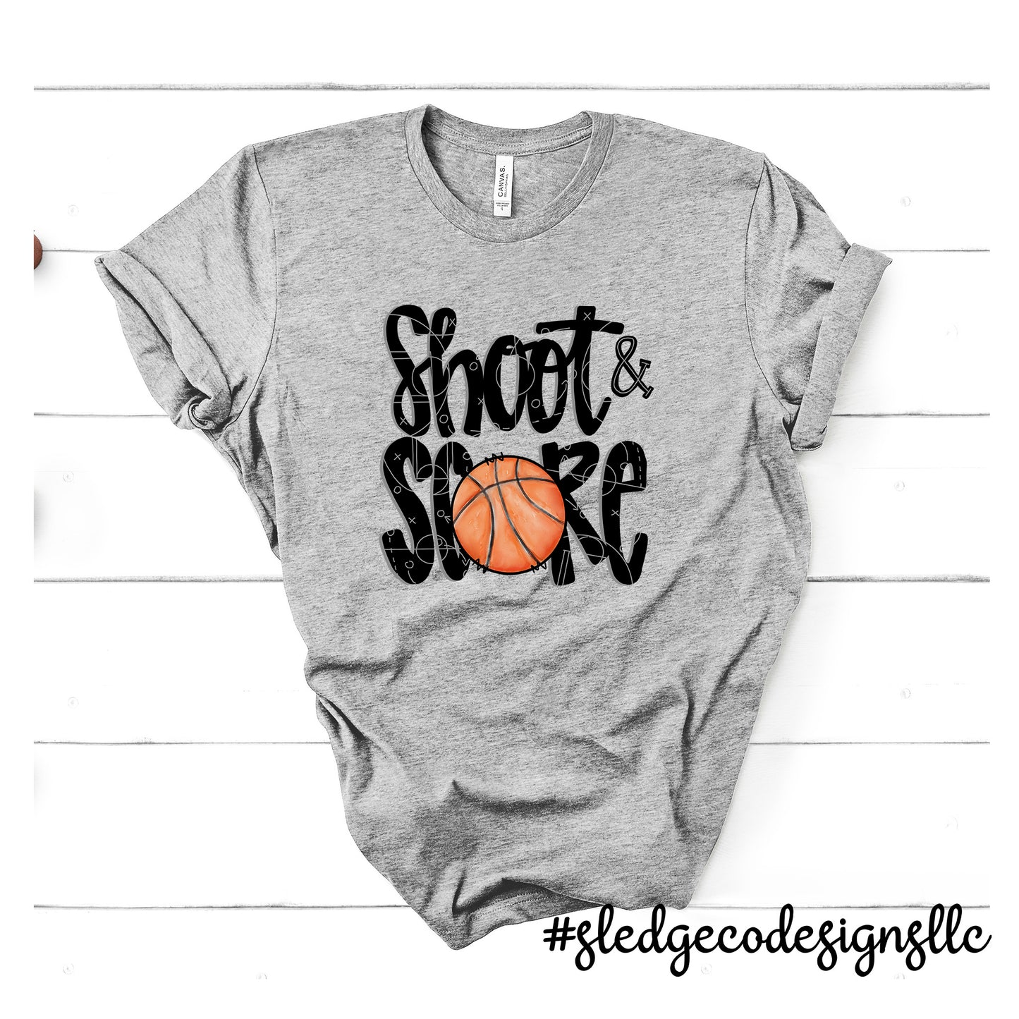 SHOOT AND SCORE | BASKETBALL |  Custom Unisex Tshirt