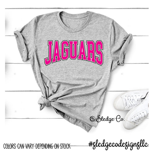 Jaguars GREY WITH PINK ATHLETIC | Custom Unisex Tshirt