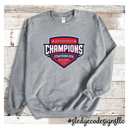 STRAYHORN MUSTANGS | DISTRICT CHAMPS | UNISEX CUSTOM SWEATSHIRT