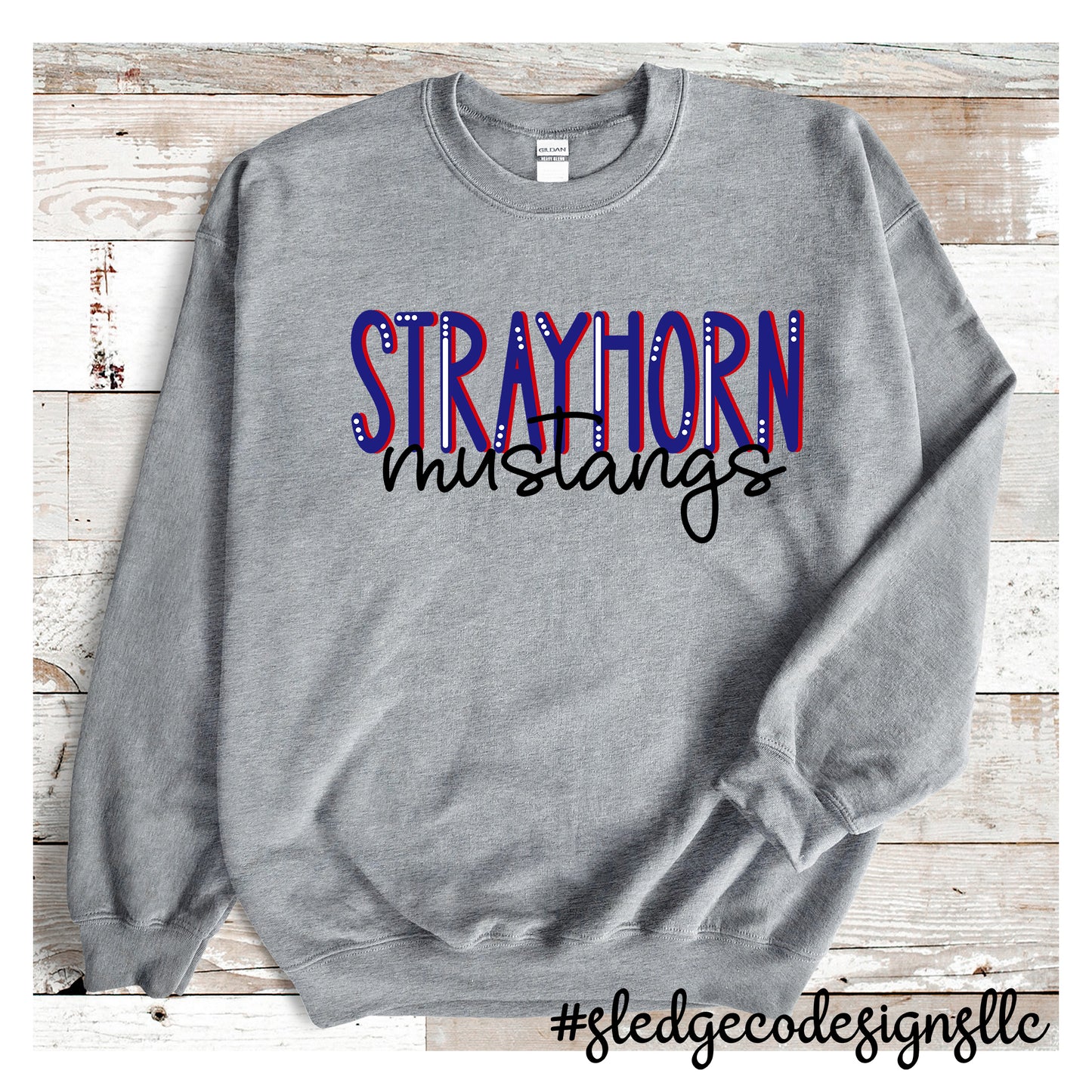 STRAYHORN MUSTANGS | DUO | UNISEX CUSTOM SWEATSHIRT