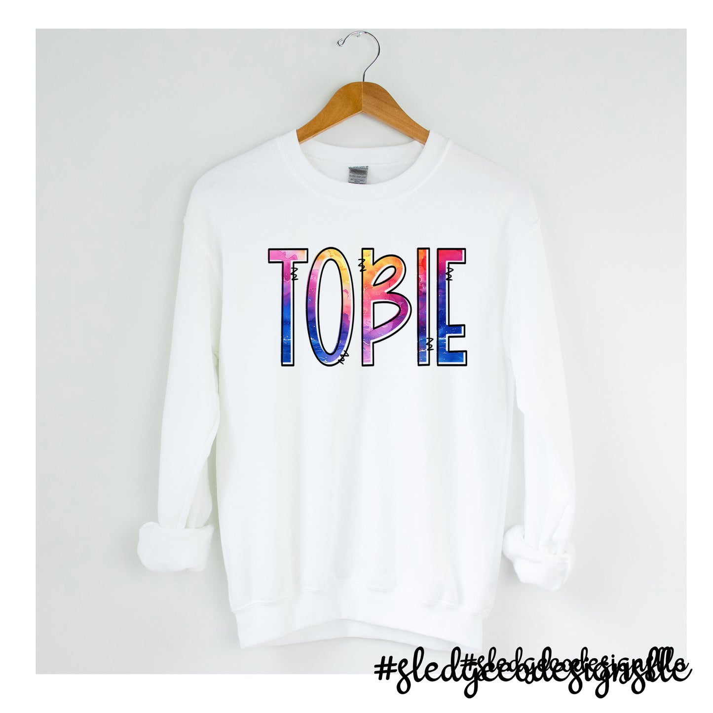 TOBIE | WATERCOLOR | CUSTOM UNISEX SOFTSTYLE SWEATSHIRT