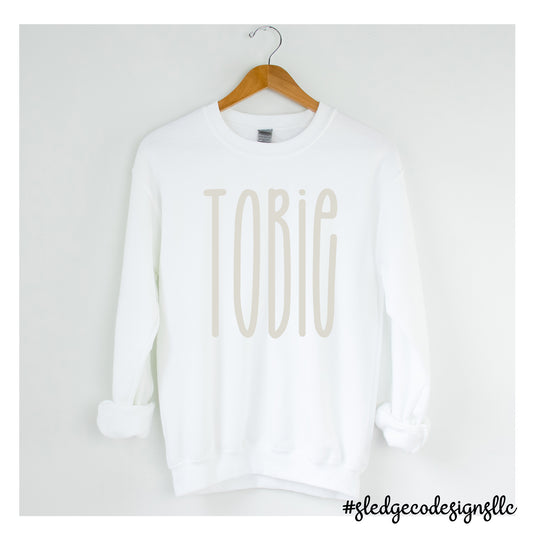 TOBIE | SENATOBIA | CREAM | CUSTOM UNISEX SWEATSHIRT