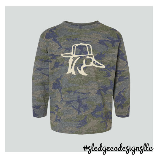 DUCK CAMO | WITH HAT BACK |  TODDLER  | Custom SWEATSHIRT