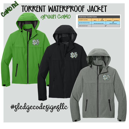 NORTH DELTA | GREEN CAMO | ITC Nylon Anorak | Waterproof Rain Jacket