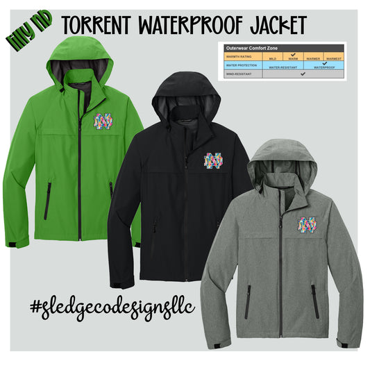 NORTH DELTA | ND "LILLY"  LOGO  | ITC Nylon Anorak | Unisex Waterproof Rain Jacket