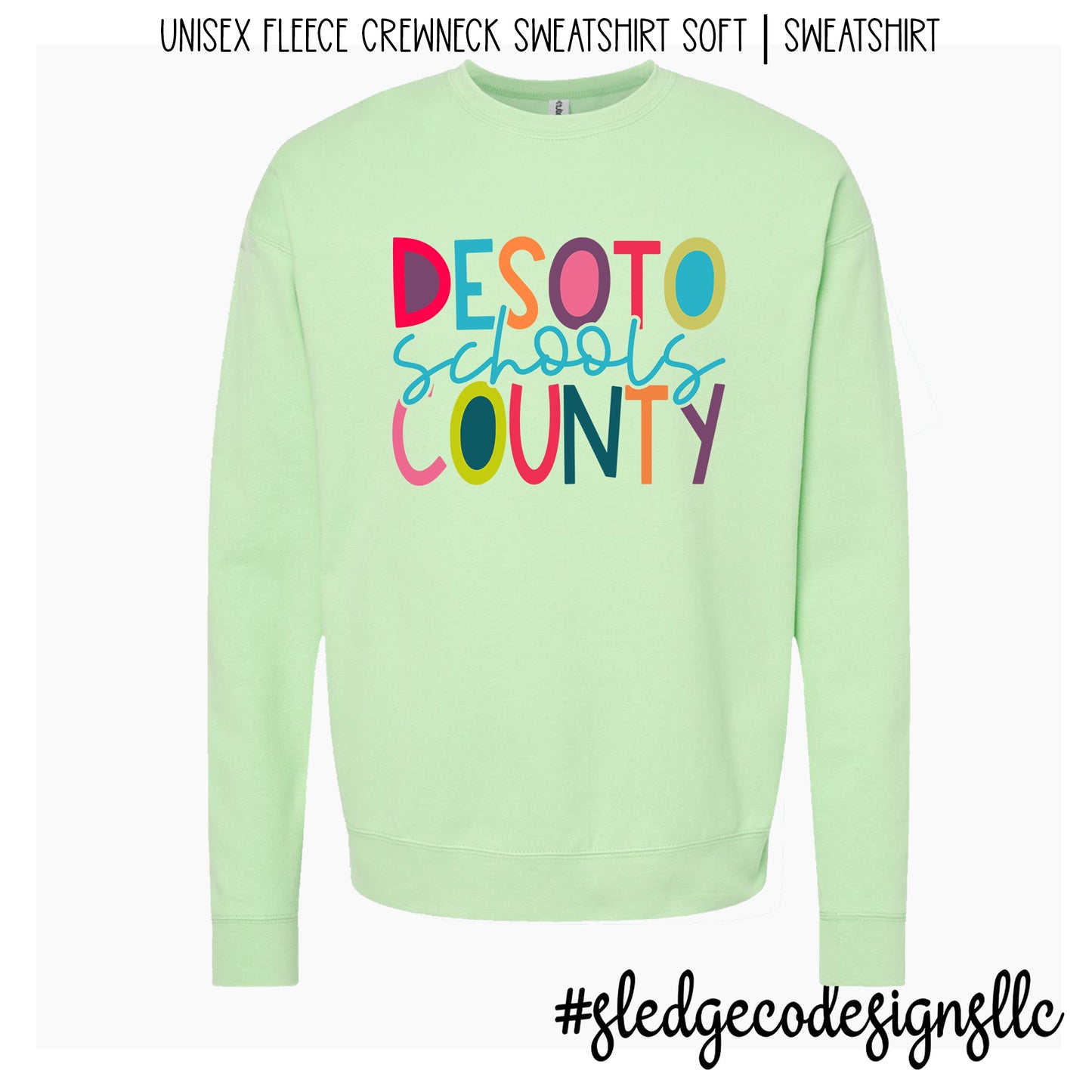 DESOTO COUNTY SCHOOLS | DCS | STACKED |  SWEATSHIRT UNISEX