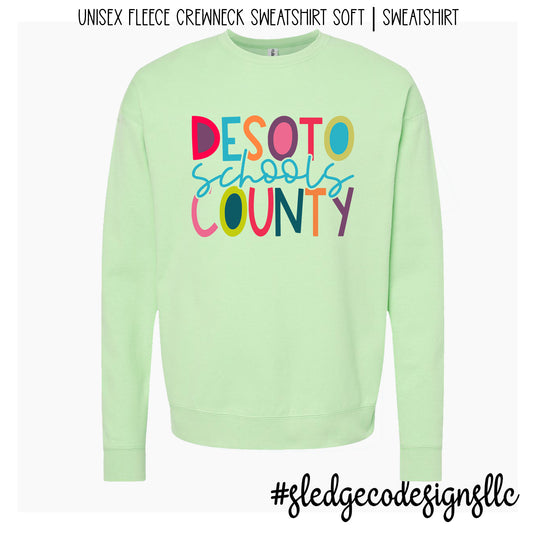 DESOTO COUNTY SCHOOLS | DCS | STACKED |  SWEATSHIRT UNISEX