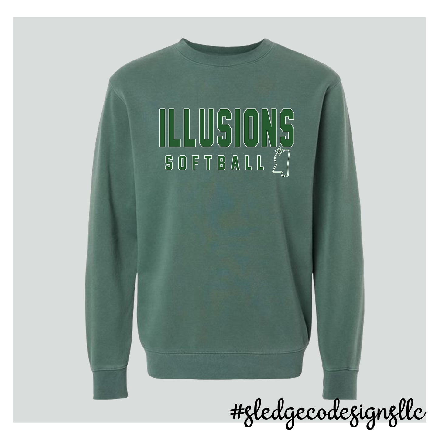 ILLUSIONS SOFTBALL MS | ITC | Midweight Pigment-Dyed Crewneck Sweatshirt