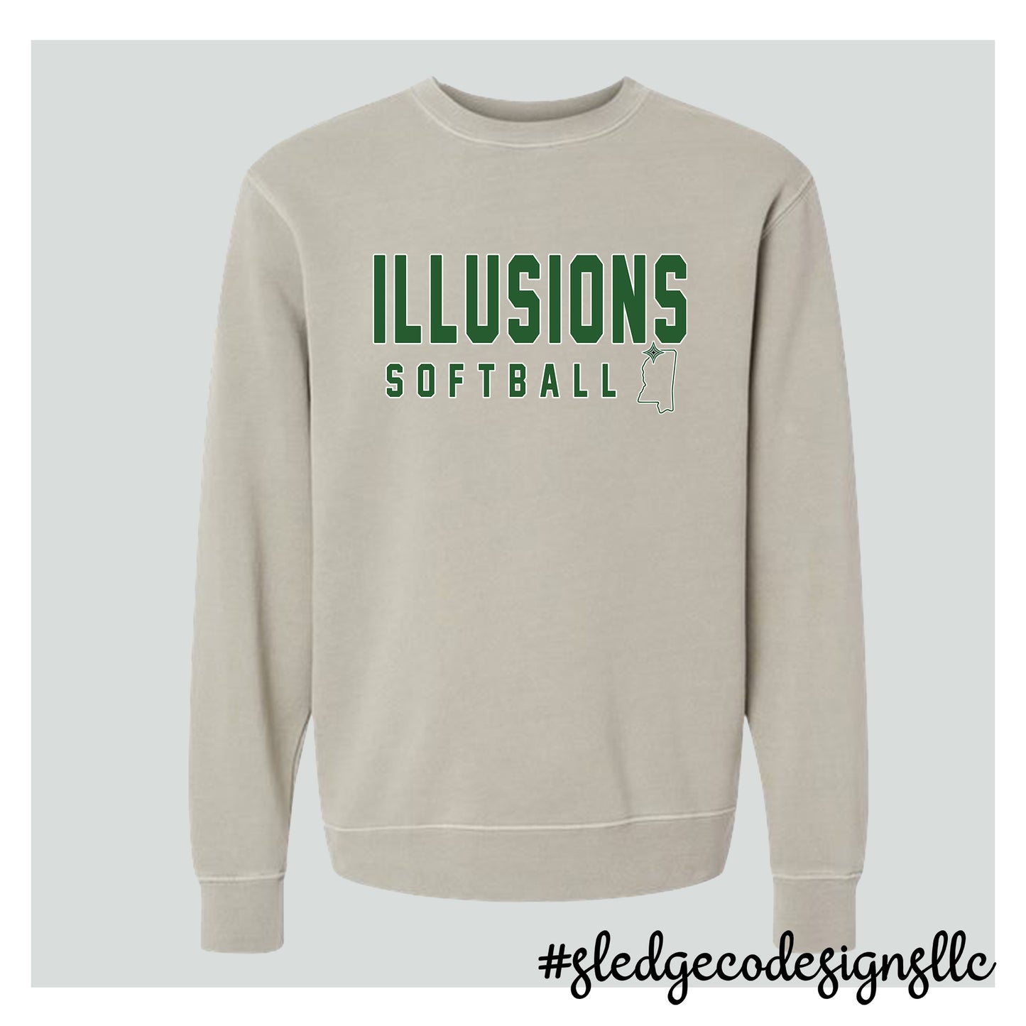 ILLUSIONS SOFTBALL MS | ITC | Midweight Pigment-Dyed Crewneck Sweatshirt