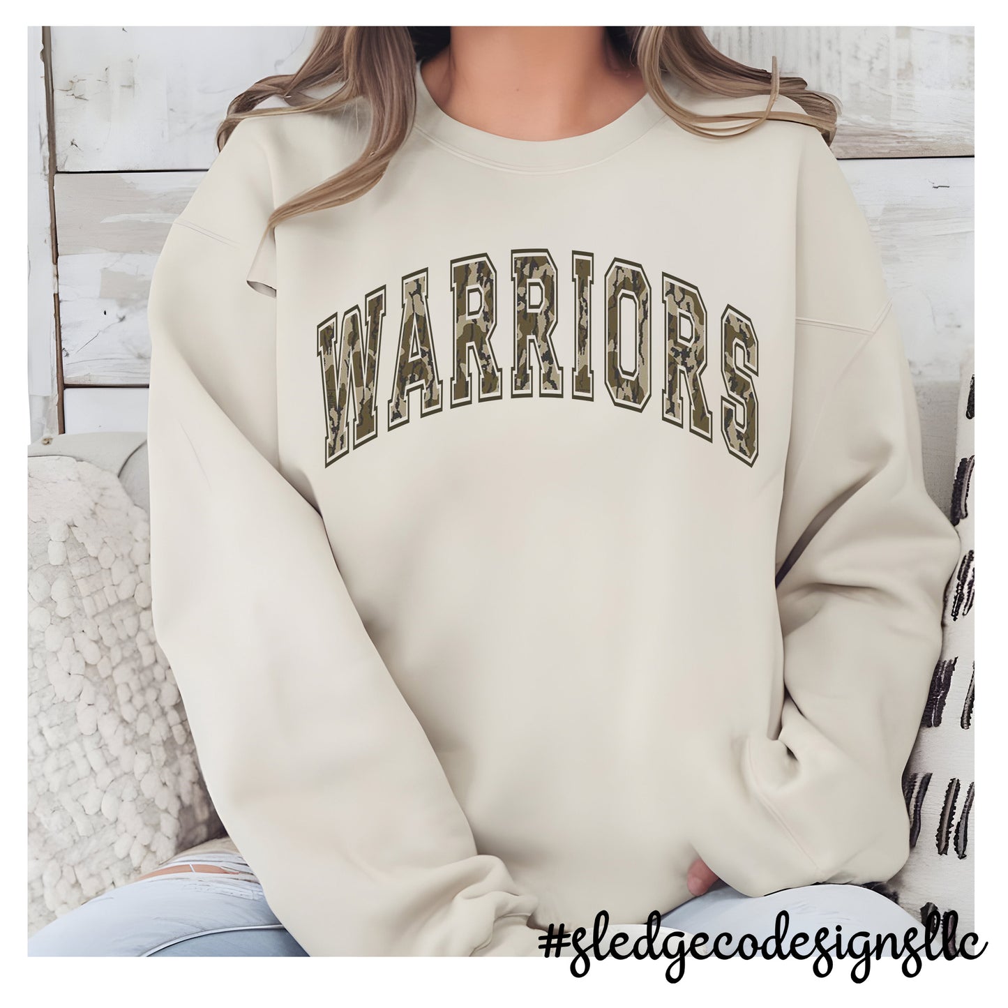 WARRIORS | CAMO | CUSTOM UNISEX SWEATSHIRT