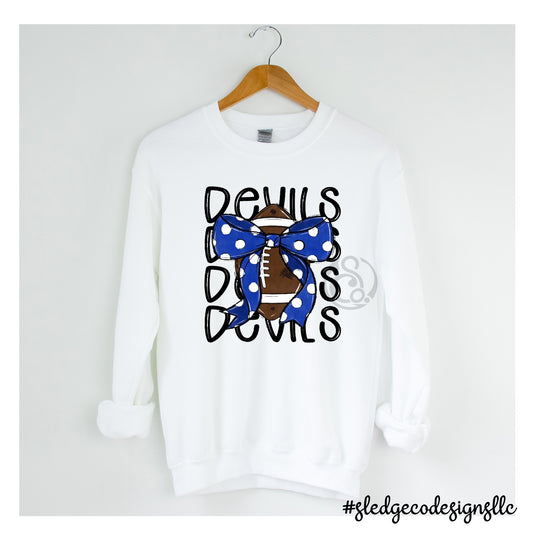 BLUE DEVILS TUNICA FOOTBALL | CUSTOM UNISEX SWEATSHIRT