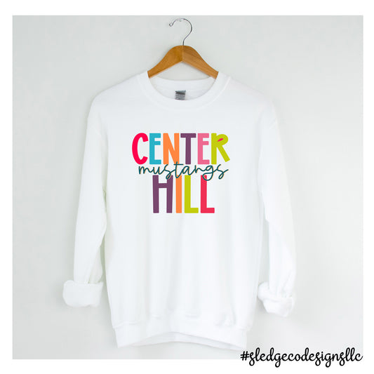 CENTER HILL MUSTANGS | STACKED |  UNISEX SWEATSHIRT