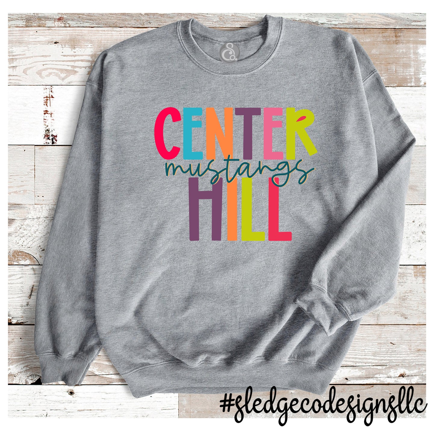 CENTER HILL MUSTANGS | STACKED |  UNISEX SWEATSHIRT