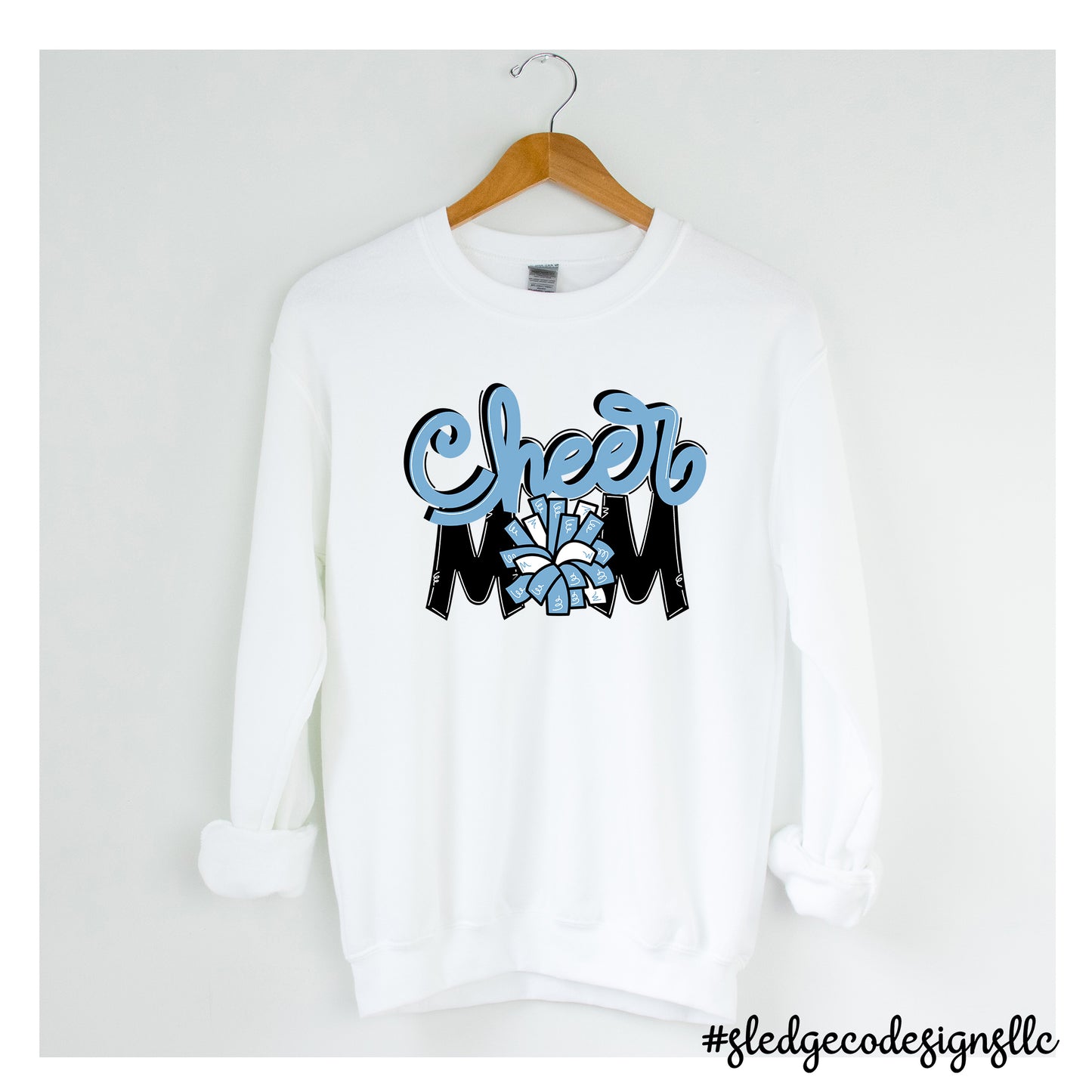 CHEER MOM | SKY BLUE | UNISEX SWEATSHIRT