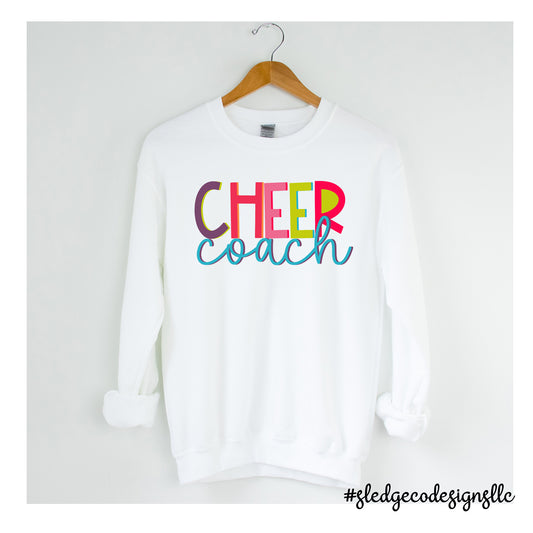 CHEER COACH | NEON SCRIPT TWO | CUSTOM UNISEX SWEATSHIRT