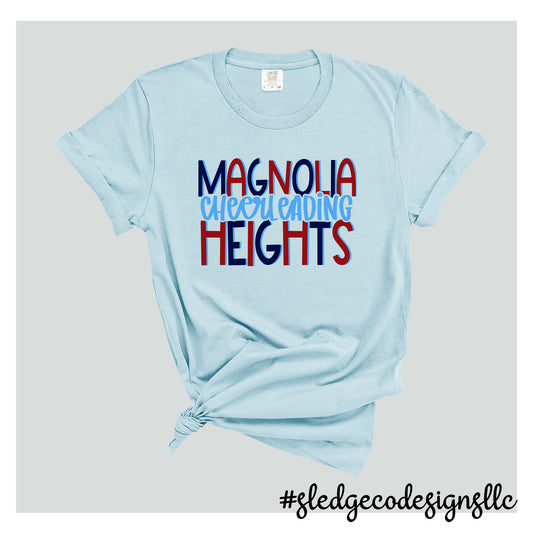 MAGNOLIA HEIGHTS CHEERLEADING | COMFORT COLORS Custom Unisex Tshirt