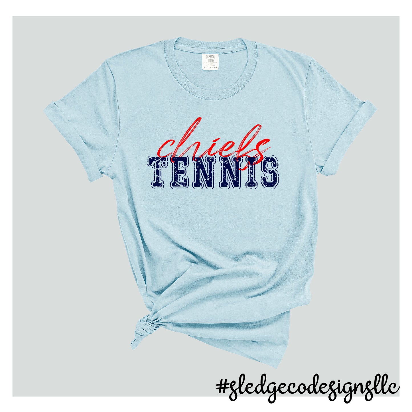 CHIEFS TENNIS  SCRIPT | COMFORT COLORS Custom Unisex Tshirt