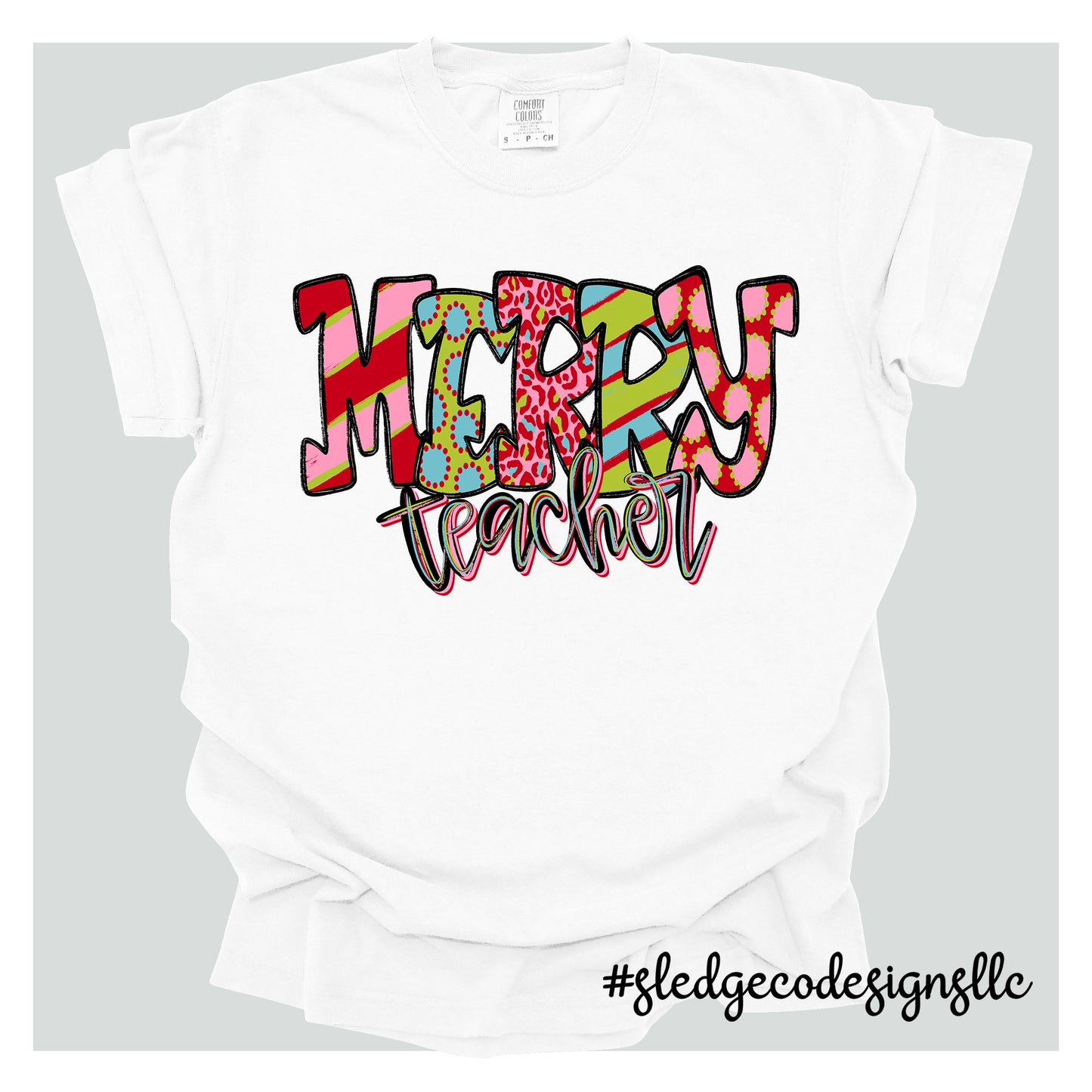 MERRY TEACHER | CHRISTMAS TEE | Custom Unisex TSHIRT