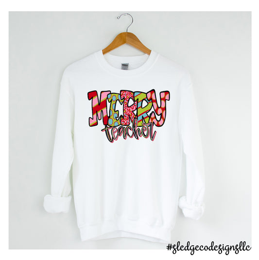 MERRY TEACHER | CUSTOM UNISEX Sweatshirt