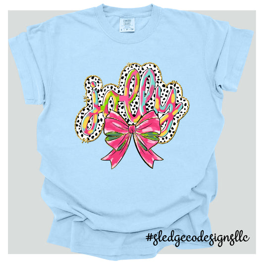 JOLLY BLACK AND WHITE | CHRISTMAS TEE | Custom Unisex TSHIRT