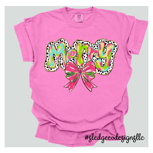 MERRY BLACK AND WHITE | CHRISTMAS TEE | Custom Unisex TSHIRT