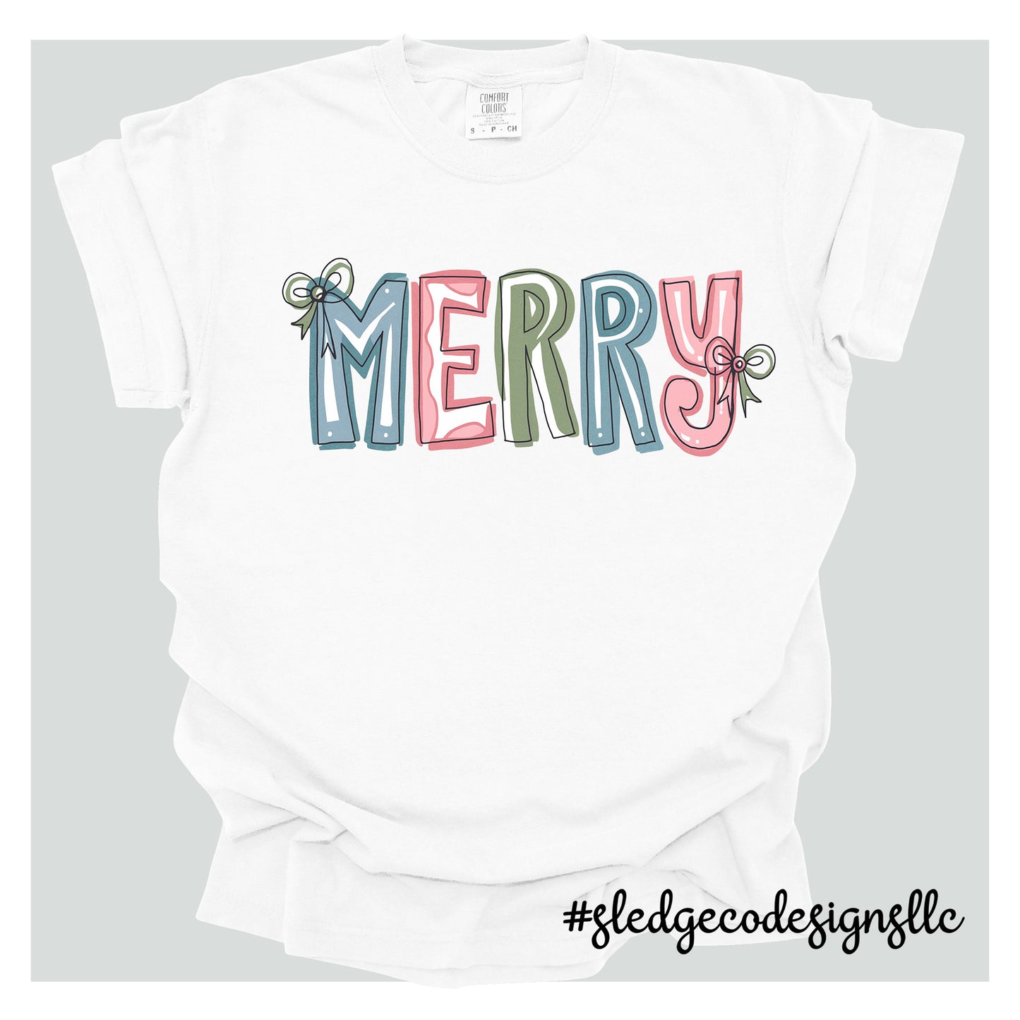 PASTEL MERRY | CHRISTMAS TEE | Custom Unisex TSHIRT