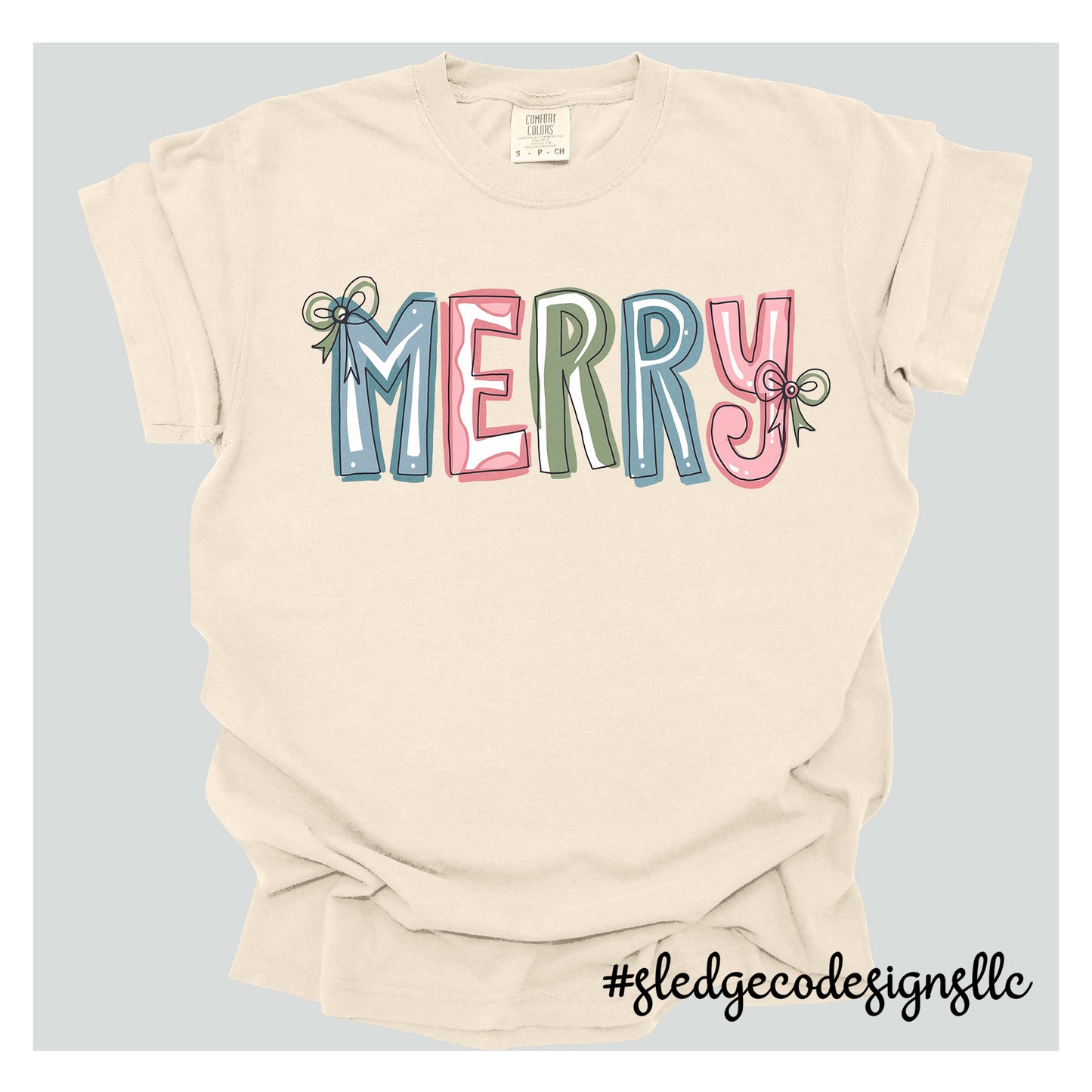 PASTEL MERRY | CHRISTMAS TEE | Custom Unisex TSHIRT