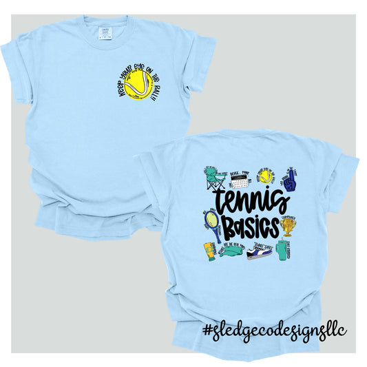 TENNIS BASICS | MOM | Custom Unisex TSHIRT