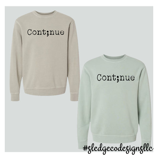 CONTINUE | Midweight Pigment-Dyed Crewneck Sweatshirt