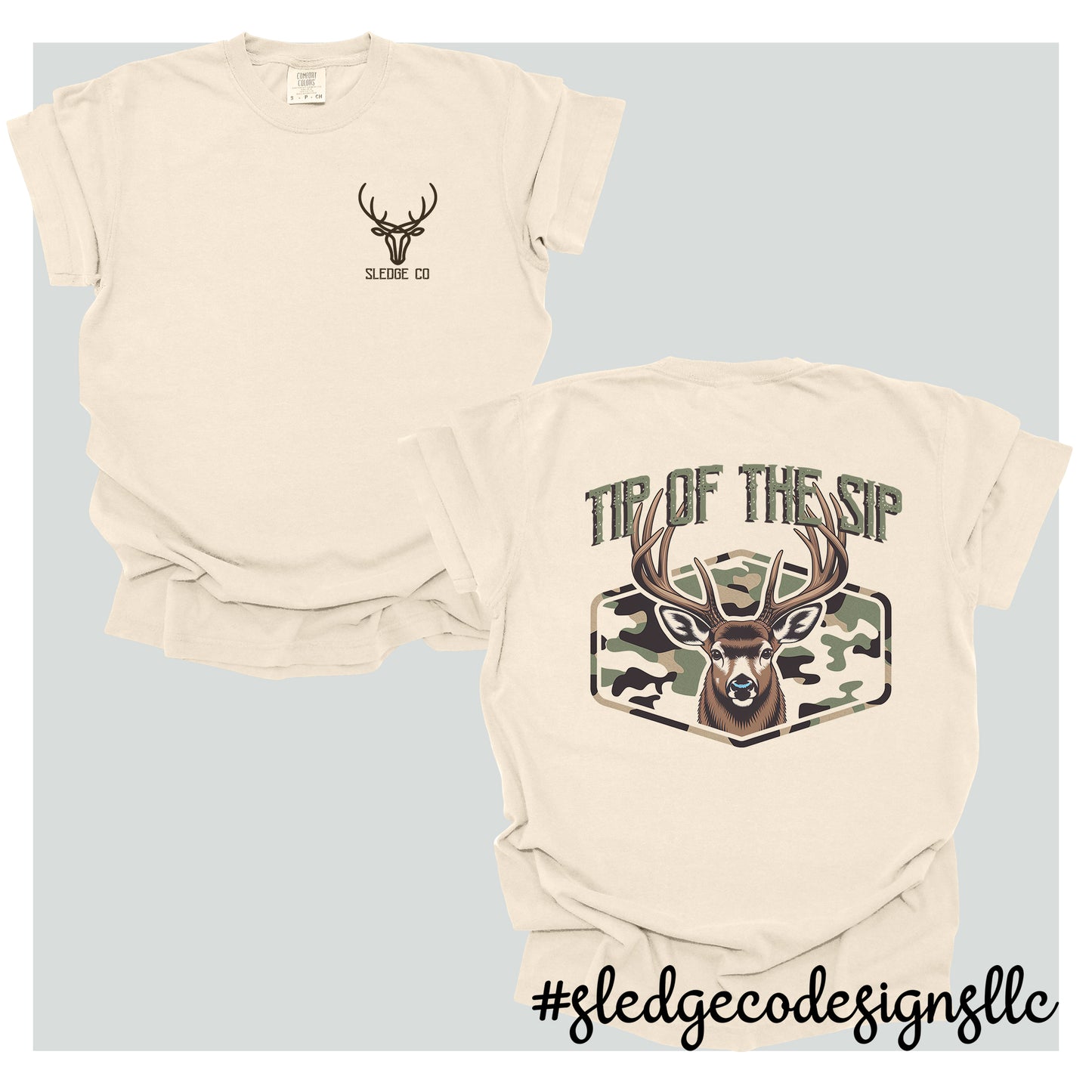 TIP OF THE SIP DEER HUNTING | HUNTING TEE | Custom Unisex TSHIRT