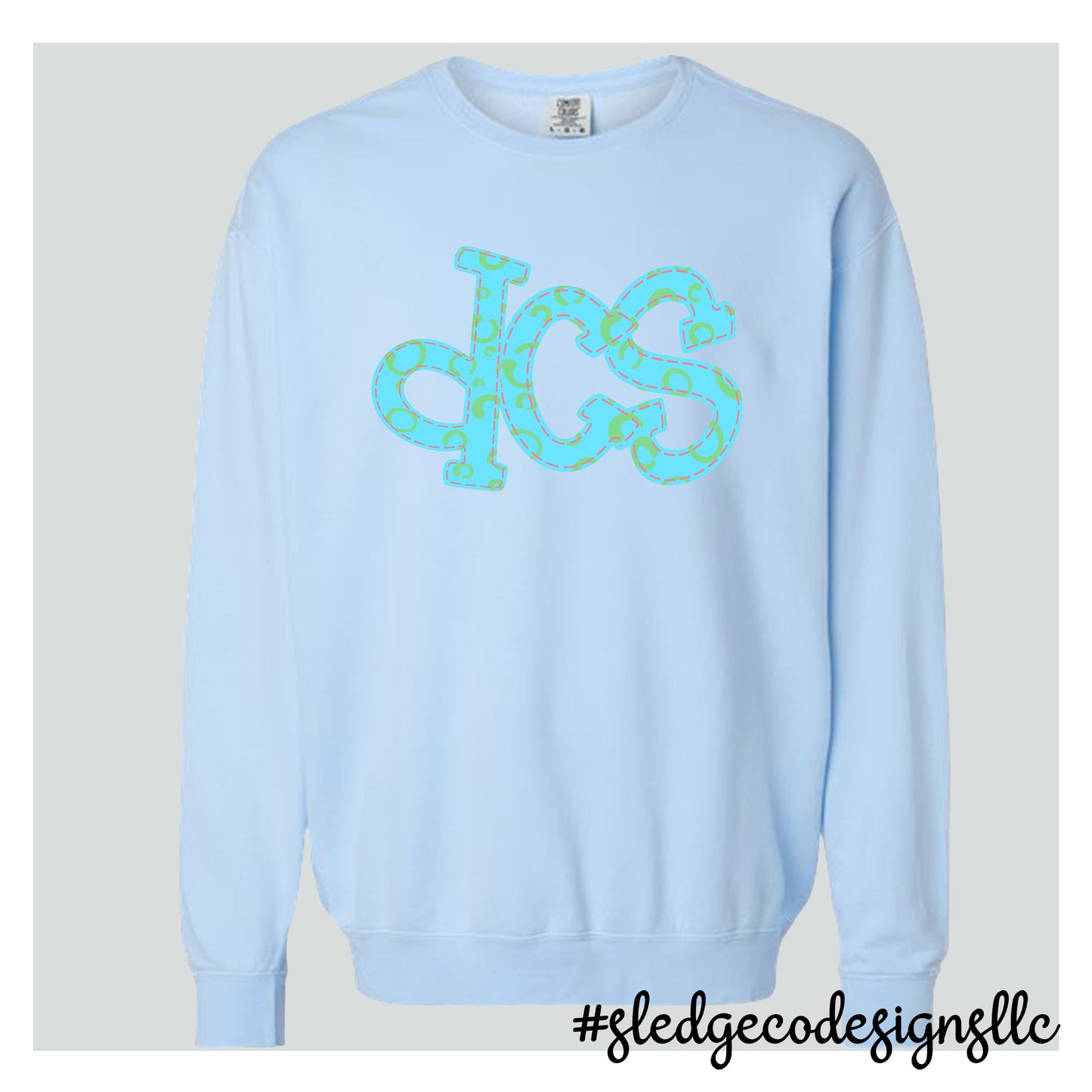 DESOTO COUNTY SCHOOLS | STITCHED |  COMFORT COLORS LIGHT WEIGHT SWEATSHIRT