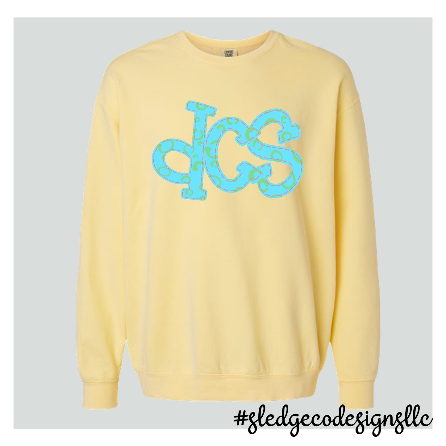 DESOTO COUNTY SCHOOLS | STITCHED |  COMFORT COLORS LIGHT WEIGHT SWEATSHIRT