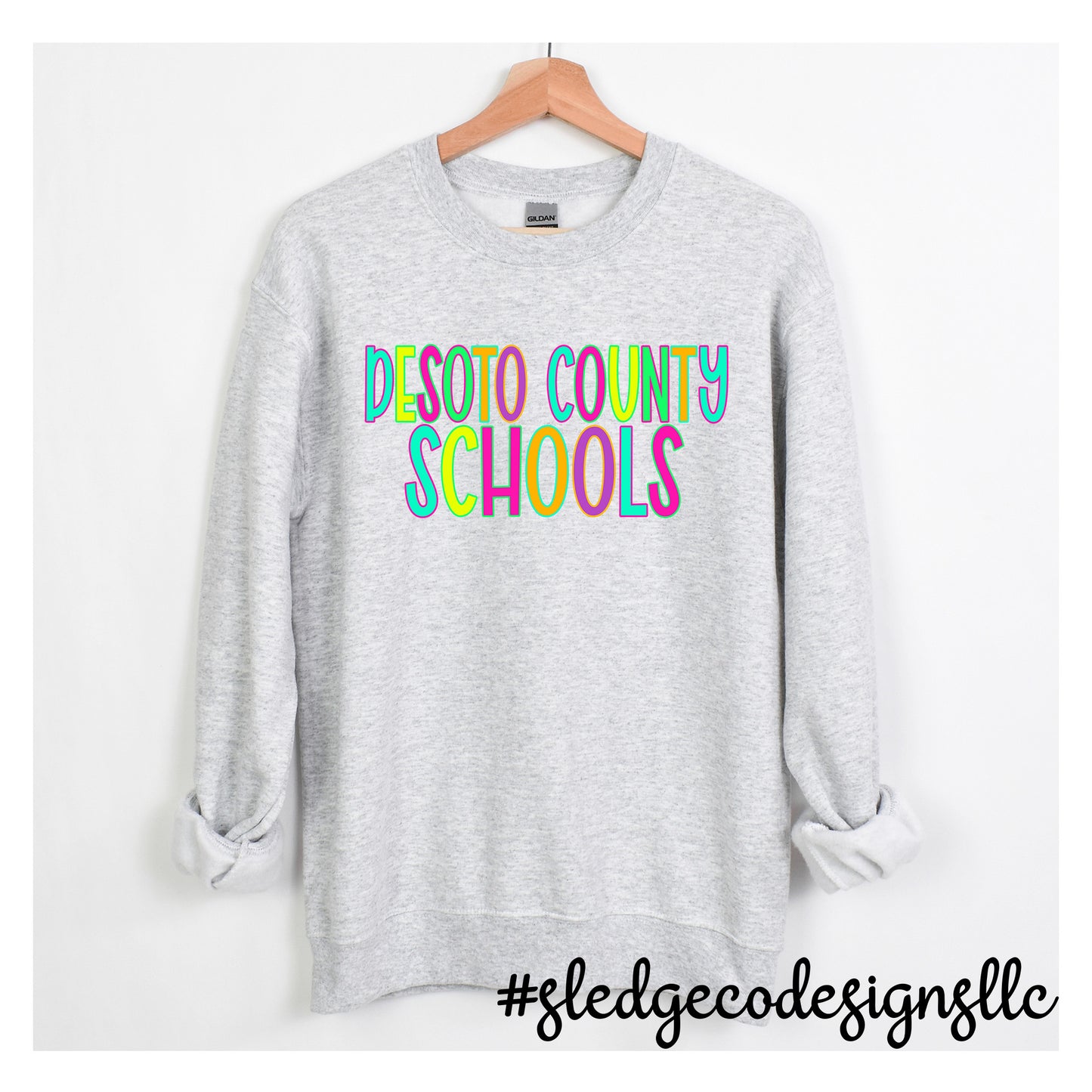 DESOTO COUNTY SCHOOL NEON  | CUSTOM SWEATSHIRT UNISEX